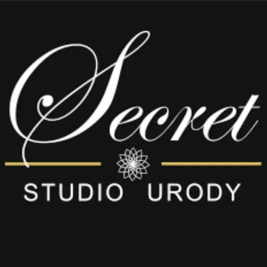  Logo Secret Studio Urody na czarnym tle 