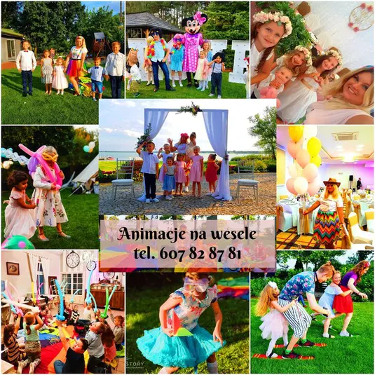  Animacje dla dzieci na wesele, zabawy weselne dla najmłodszych, atrakcje dla dzieci na przyjęciu, organizacja zabaw weselnych, kolorowe balony i kostiumy, kontakt tel. 607 82 87 81. 