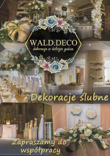  Dekoracje ślubne Wald.Deco - eleganckie aranżacje sali weselnej z kwiatami, balonami i ozdobami stołów. Idealne na wyjątkowe uroczystości. 