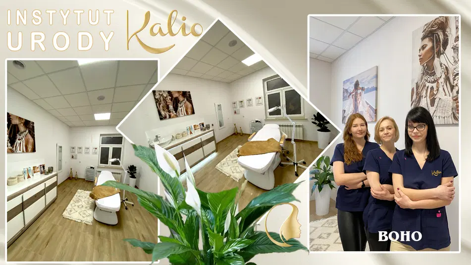  Instytut Urody Kalio - nowoczesne wnętrze salonu kosmetycznego i zespół profesjonalistów, oferujących zabiegi pielęgnacyjne w stylu boho. 